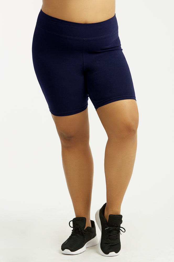 SOFRA LADIES COTTON CAPRI LEGGINGS PLUS SIZE (WP4001X_NAVY) – Uni Hosiery  Co Inc.