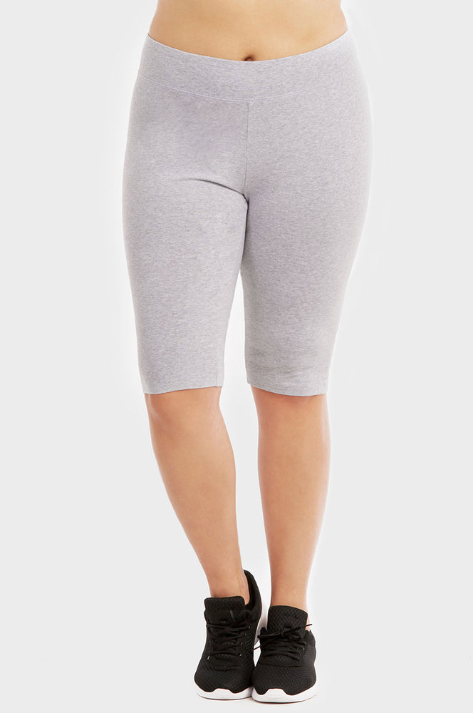 Sofra Cotton Legging Shorts 21 Outseam Plus Size 2xl - at -   