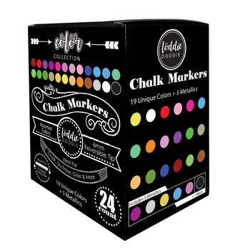 Jumpoff Jo - 48 Pack Liquid Chalk Markers - Neon Metallic and White Included