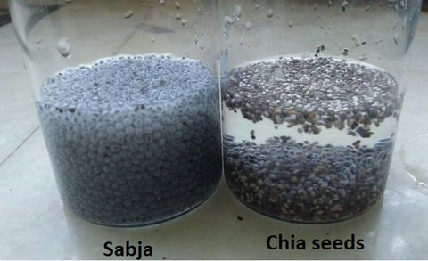 chia and sabja comparison