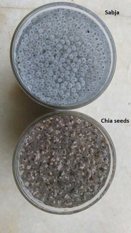 chia and sabja comparison