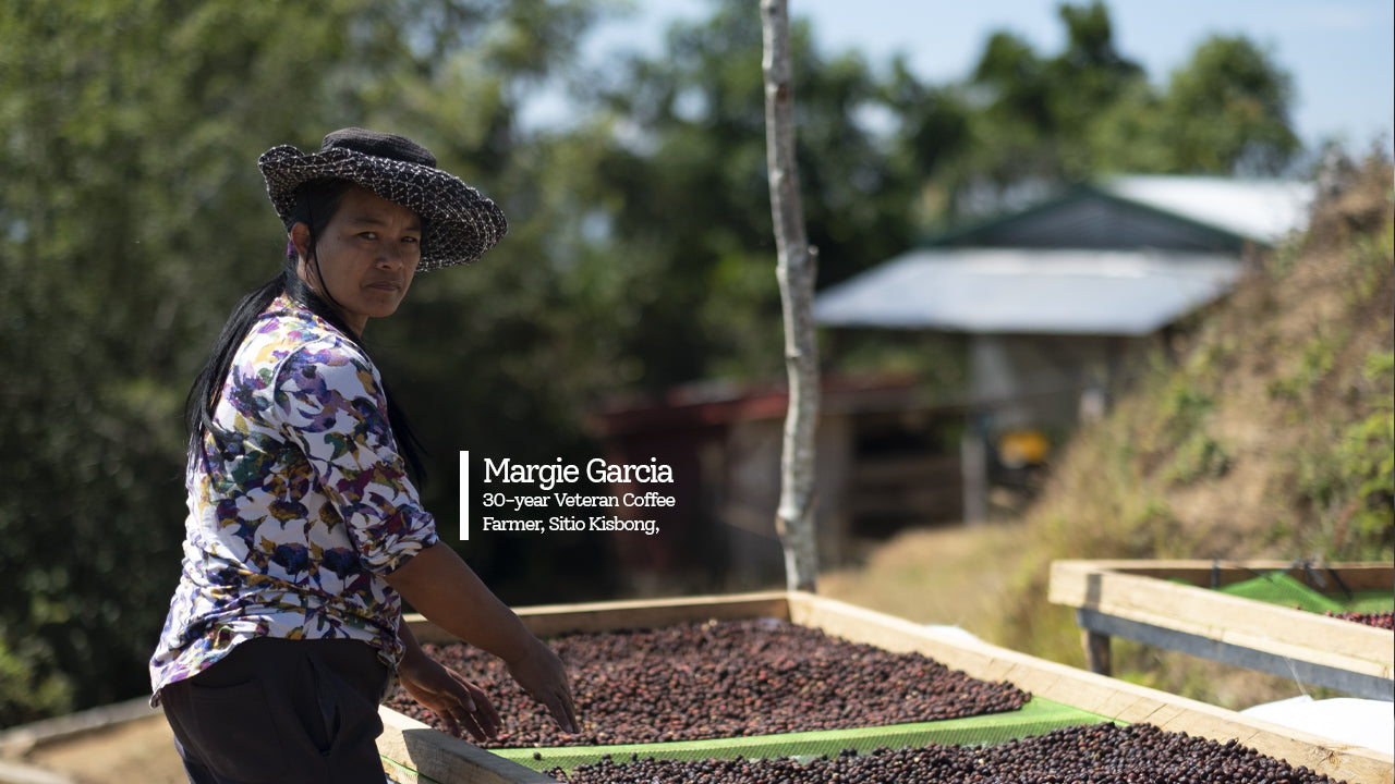 Women with 30 years of experience in Coffee Farming Margie Garcia from Sitio kasibong