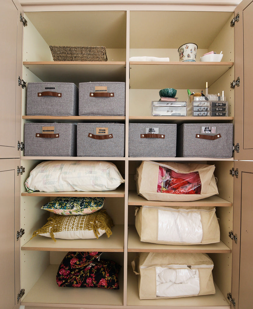 linen closet organization