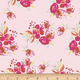 Art Gallery Wild Bloom Corsage Charm Pink Fabric 