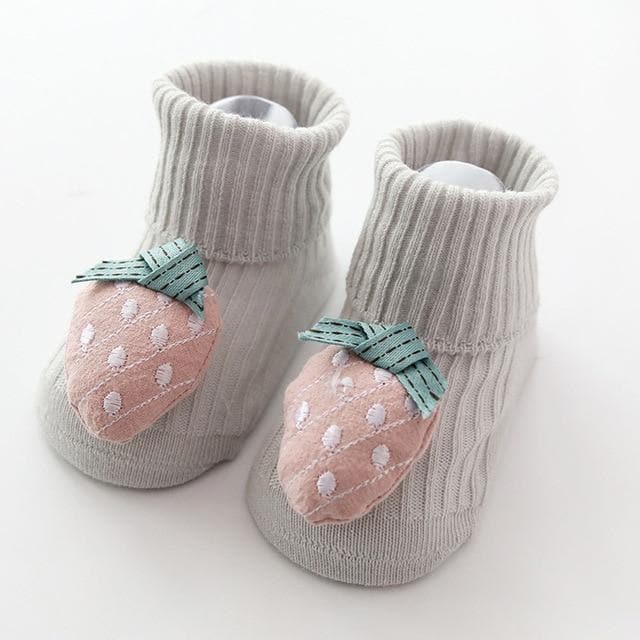 Cotton Baby Socks Cartoon Fruit Newborn Socks Rubber Anti Slip ManiBaa