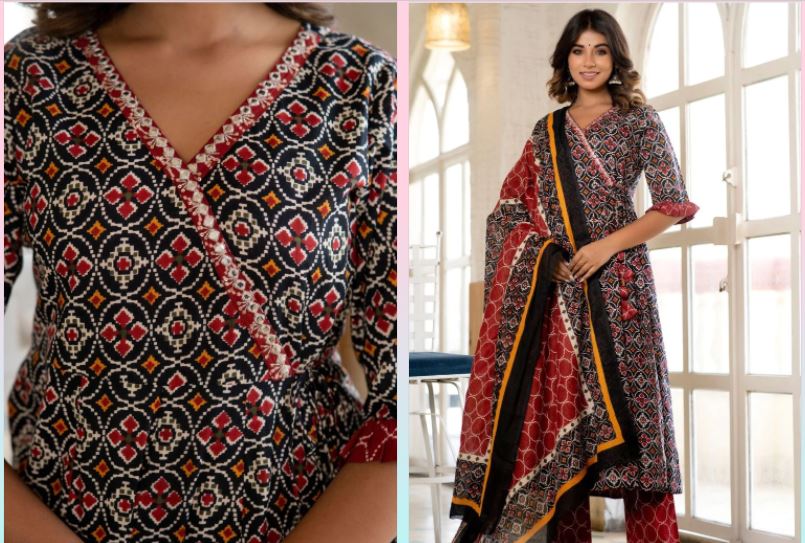 Rajasthani Jaipuri Bhadhej Art Silk Gotta Patti Work Printed Suit for Women  Handwork and Handmade Party Wear Unstitches Suits - Etsy