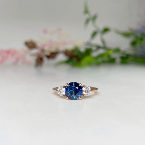 Deep Blue Pear Sapphire Diamond Ring, Occasion: Wedding at Rs 7000 in Surat