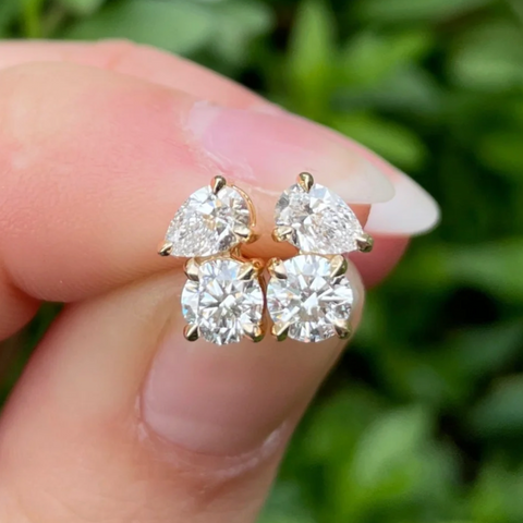 toi et moi lab grown diamond earrings