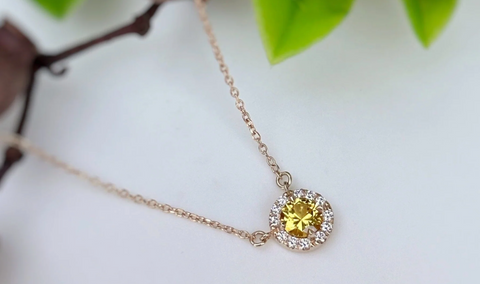 yellow sapphire necklace