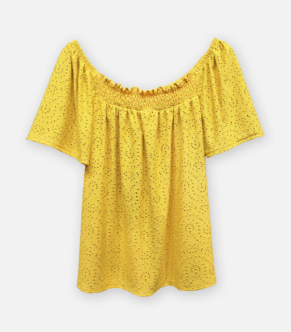 Bow Off Shoulder Top — YELLOW SUB TRADING