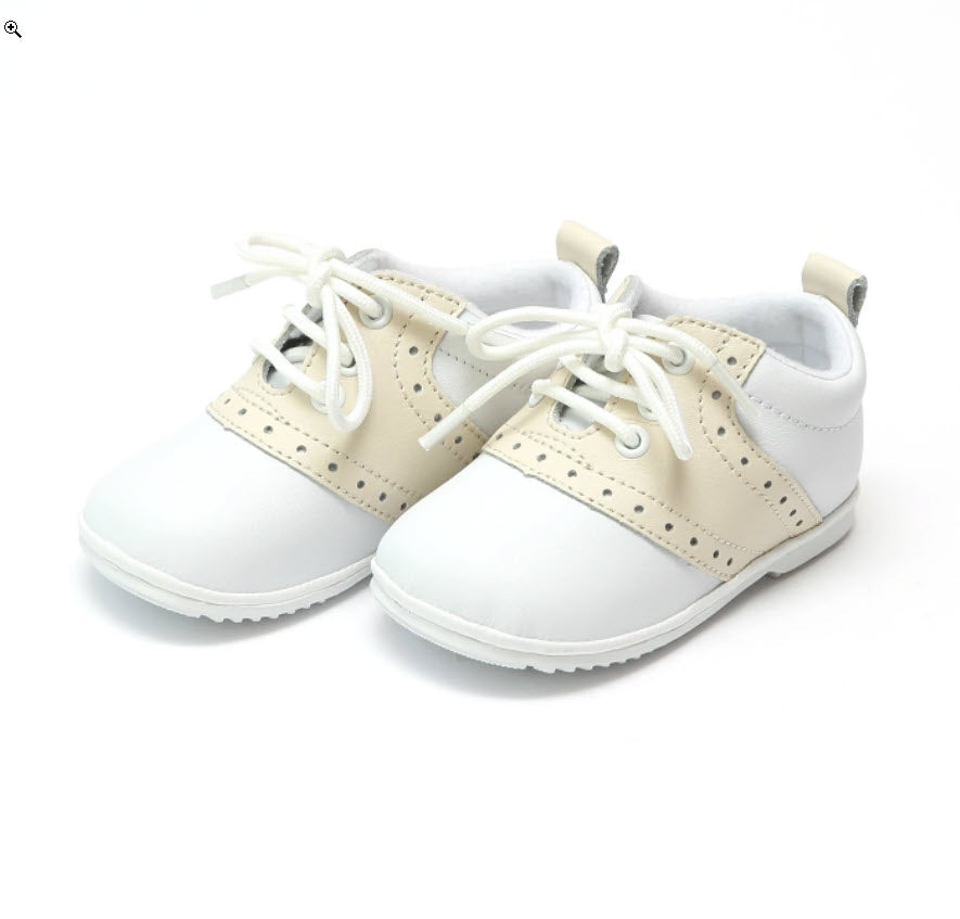 Austin Leather Saddle Oxford Shoe (Baby) - White and Beige