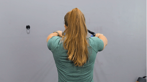face pulls with resistance bands for shoulder pain exercises