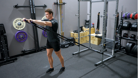 front raises with resistance bands, shoulder exercises with bands