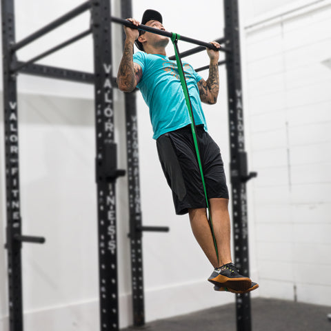 Assisted pull-up with resistance band Valor Fitness