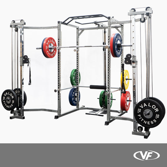 Valor Fitness BD-11BCC Hard Power Rack w/Cable Crossover Attachment 