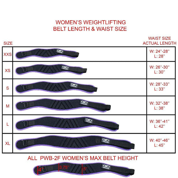 Valor Fitness PWB, Women's Weightlifting Belt (Multiple sizes, colors)