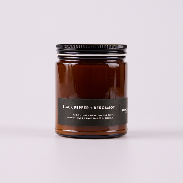 Black Pepper + Bergamot - Soy Candle – French Candle Co.