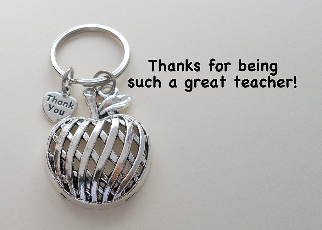 Download Apple Charm Teacher Keychain - Thanks for Being Such a ...