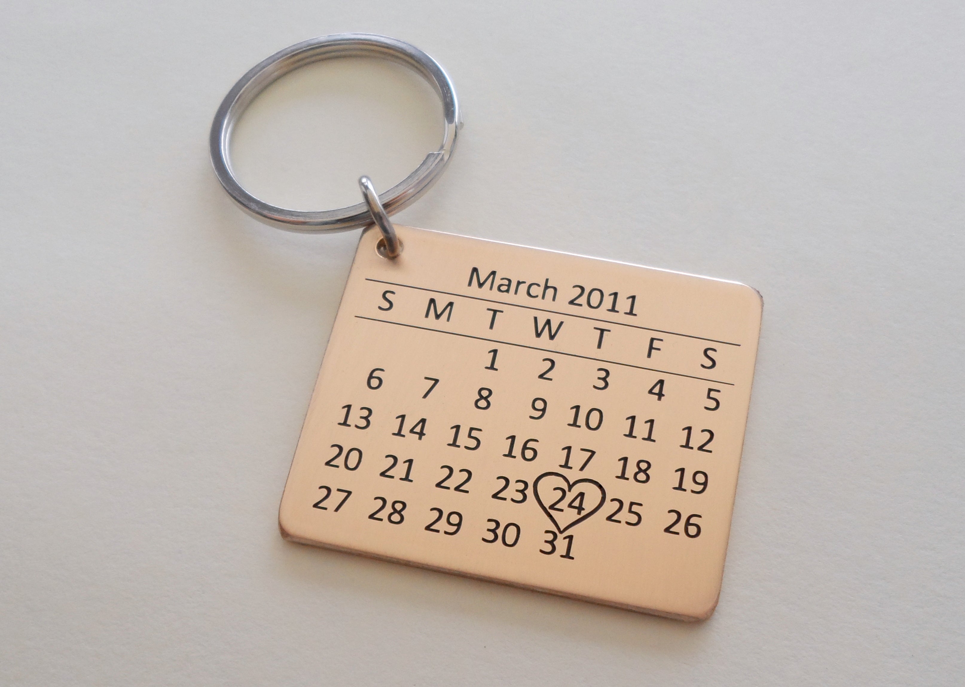 anniversary keychain calendar