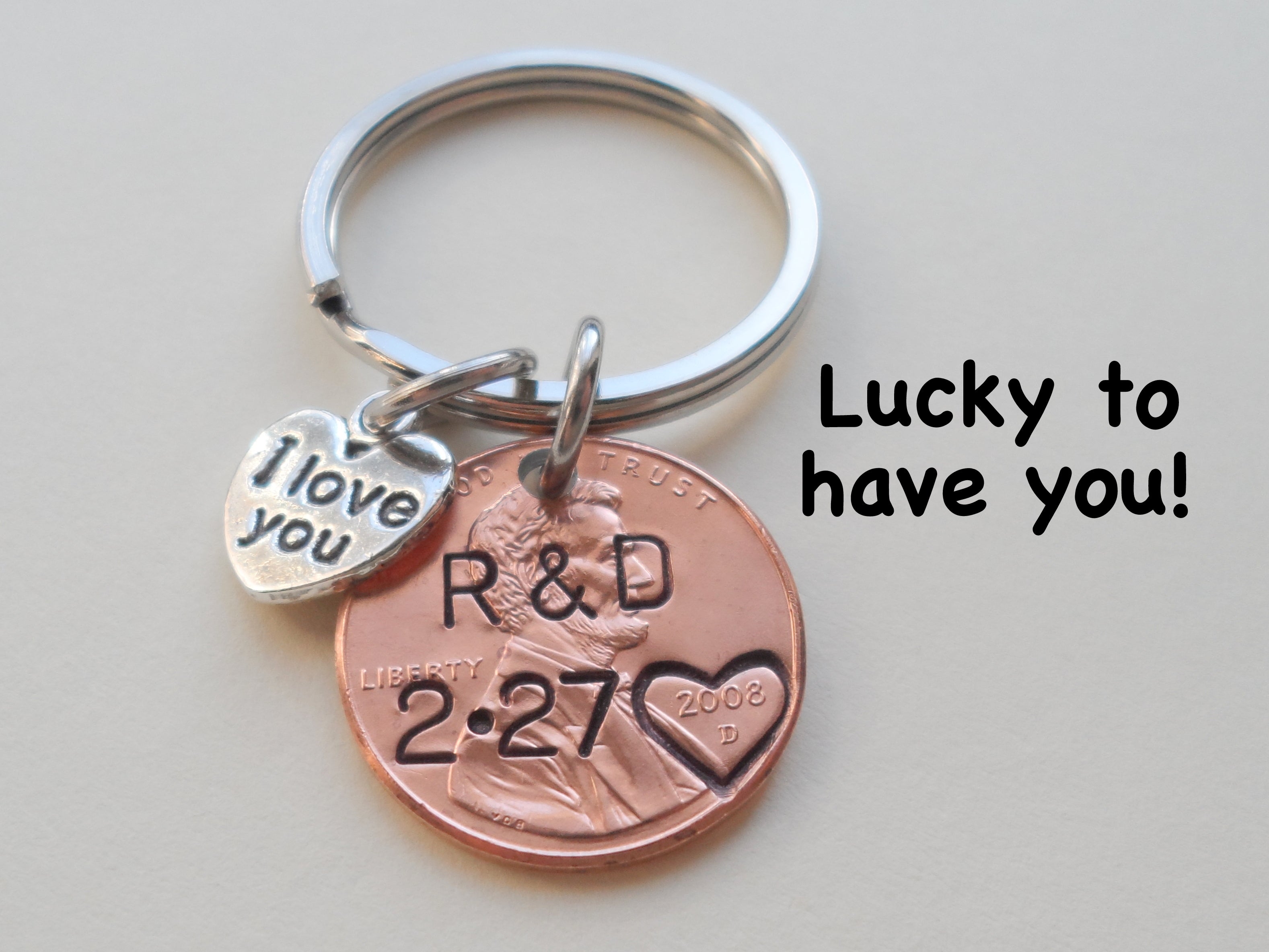 keychain with date of anniversary