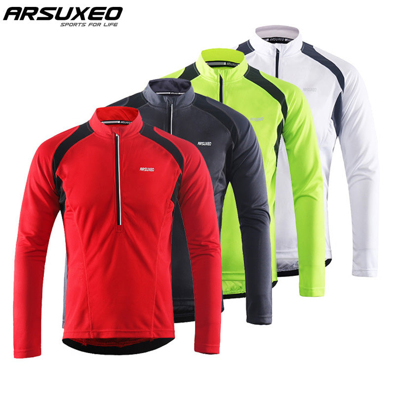 arsuxeo men's long sleeve cycling jacket