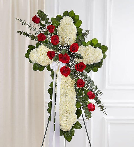 Serene Blessings Standing Wreath- White Small by 1-800 Flowers