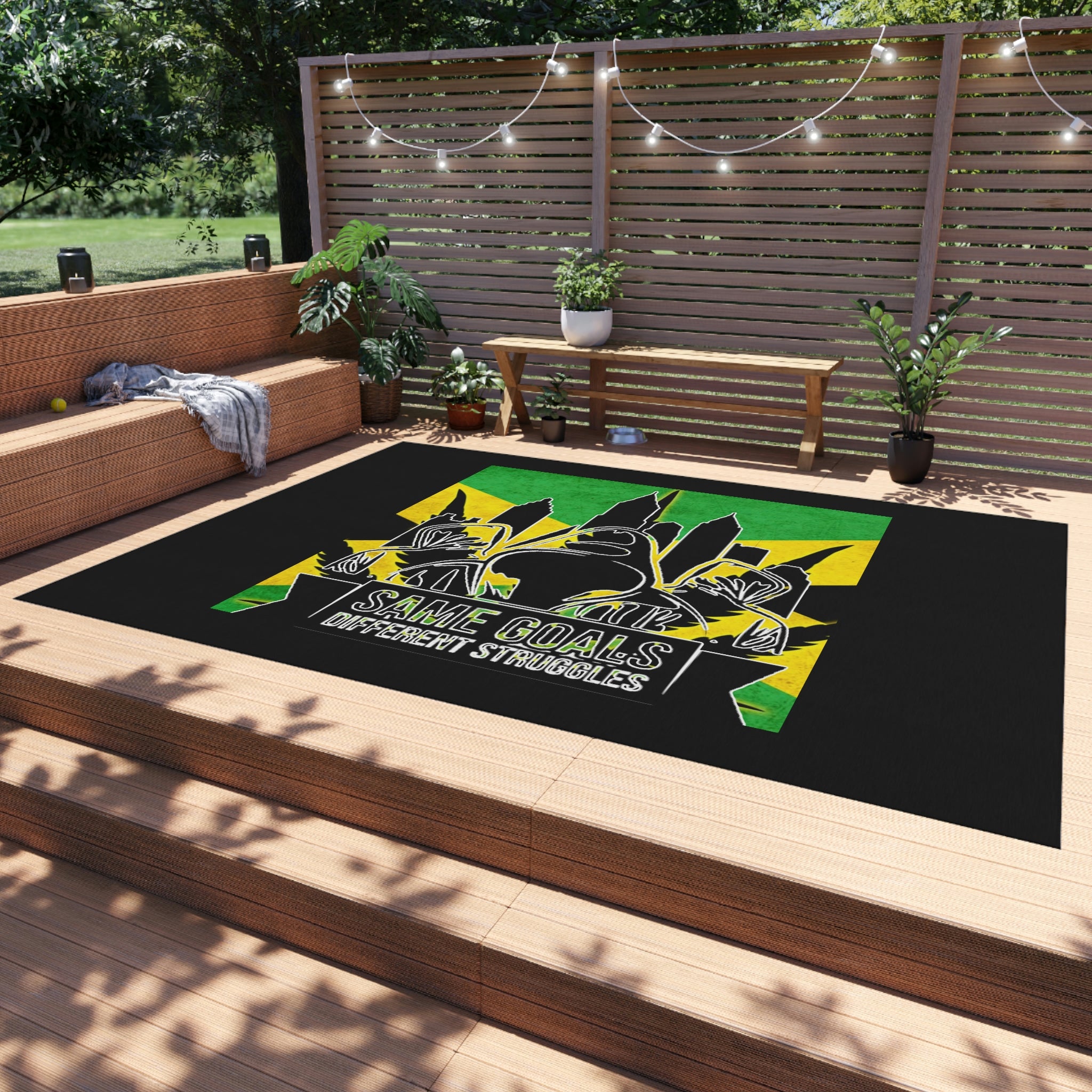 Same Goals Different Struggles Outdoor Rug