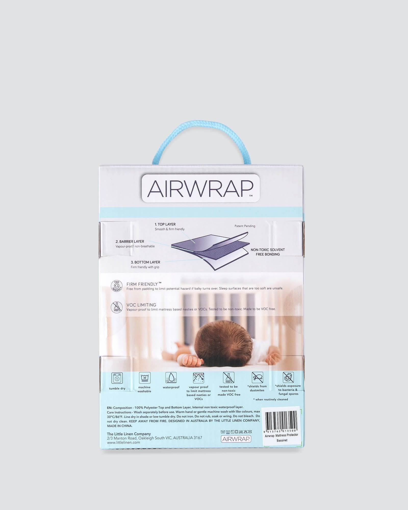 Airwrap mattress Protector Bassinet