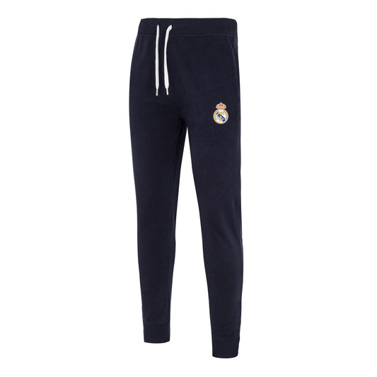 Mens Essentials Color Crest Jogger Pants Black - Real Madrid CF