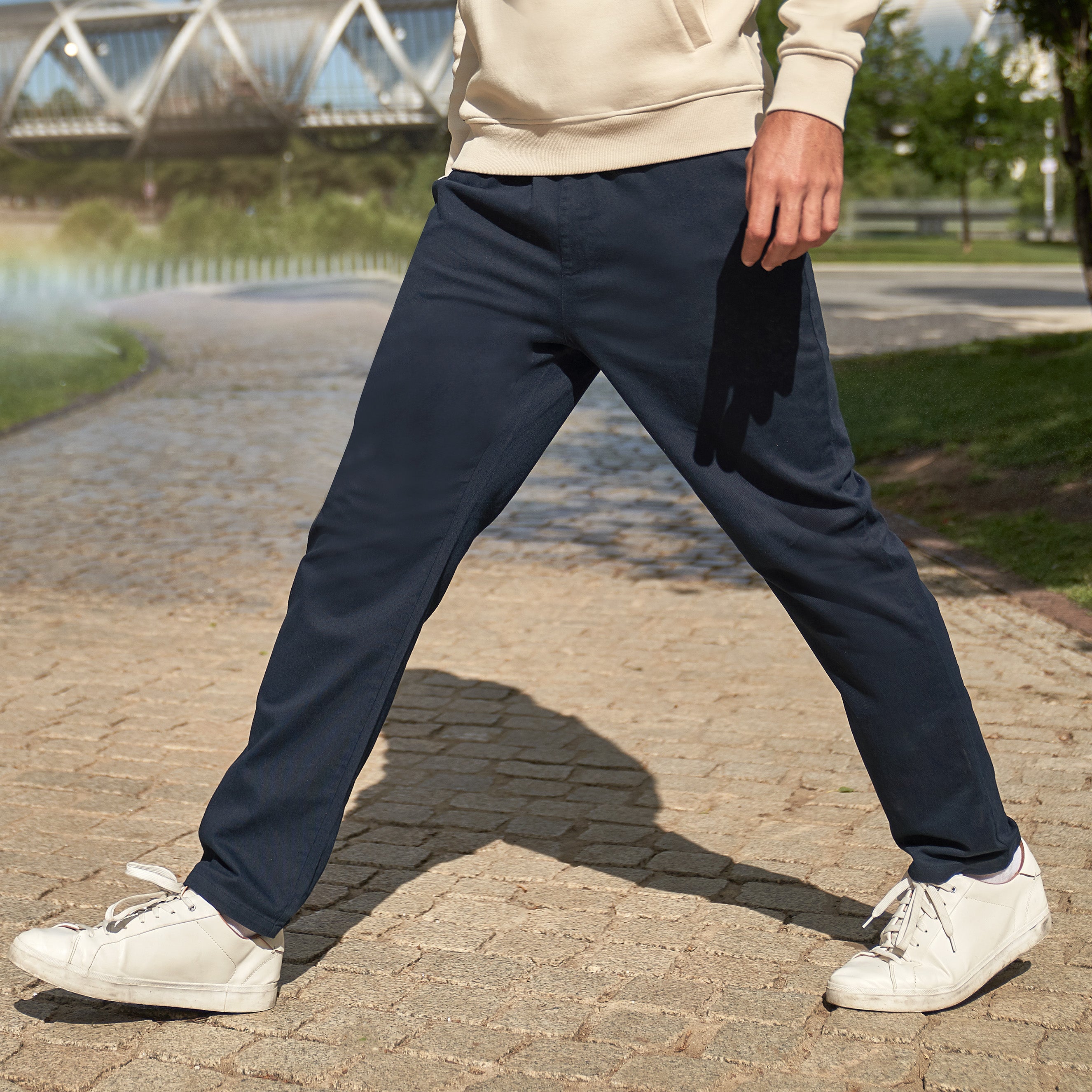 Sakura Mens Twill Trousers Navy