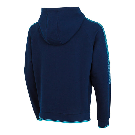 Madrid Sky Mens 1/4 Zip Hooded Sweat Navy