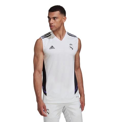 vestir Christchurch Velo Real Madrid Mens entrenamiento Sleeveless Shirt 22/23 White - Real Madrid  CF | US Store