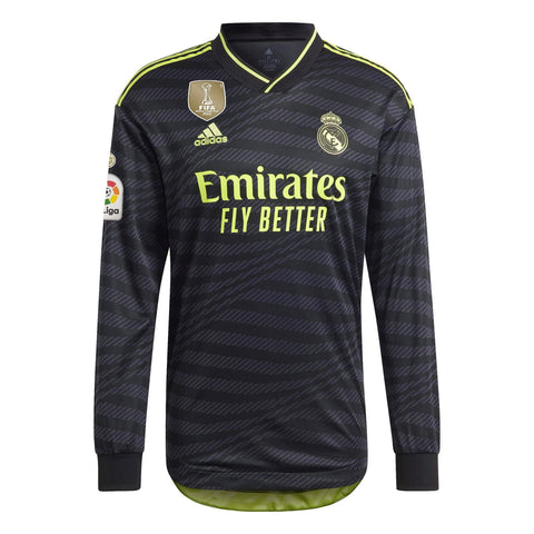 rundvlees ketting Opblazen Real Madrid Mens Third Authentic Long Sleeve Shirt 22/23 Black - Real Madrid  CF | US Store