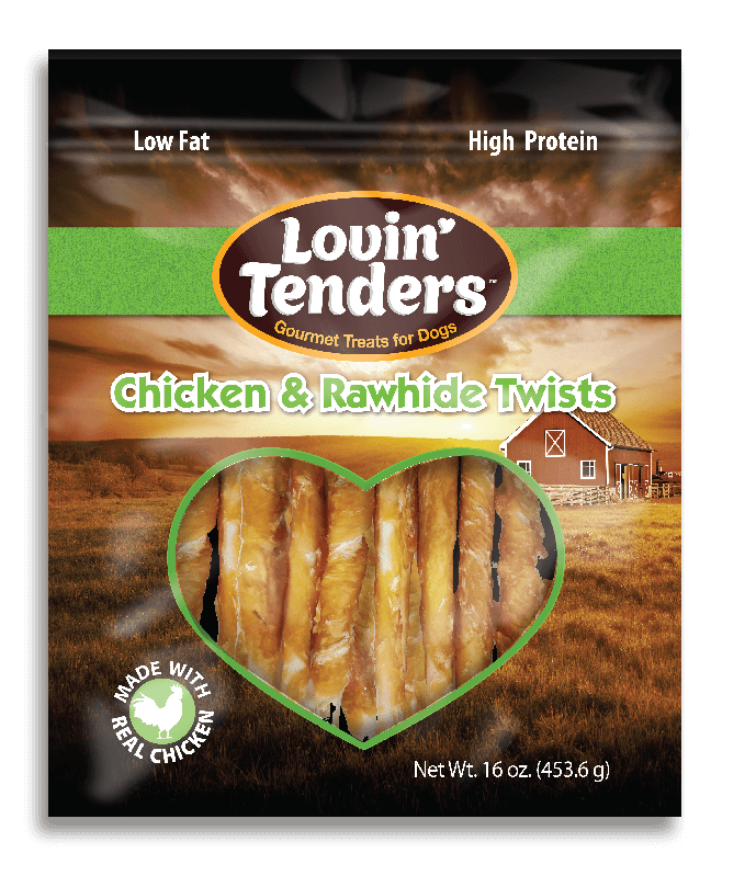 Lovin&amp;#39; Tenders 5&amp;quot; Chicken &amp; Rawhide Twists, 16-oz. bag – LovinTendersTreats