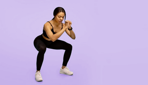 woman doing squats