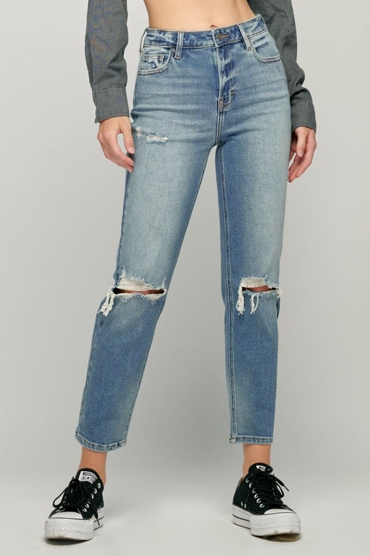 High Rise Ankle Jeans Flare – Threads Upstate