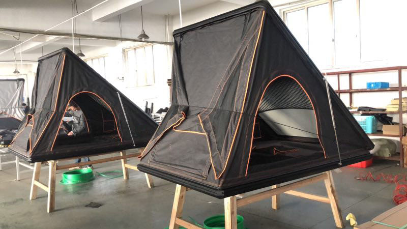 Triangular Hard Shell Car Roof Top Tent Nacre - etripoutdoors