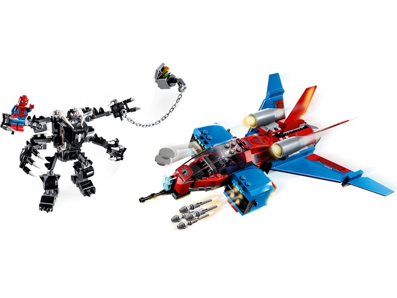 LEGO Marvel Spider-Man: Spiderjet vs. Venom Mech - 371 Piece Building —  MyShopville