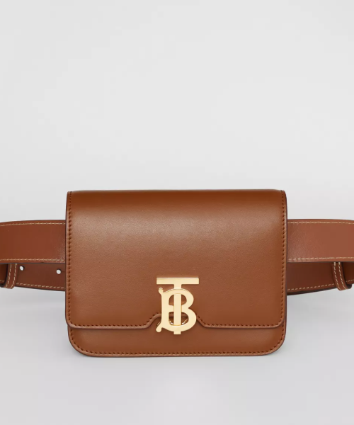 belted leather tb bag