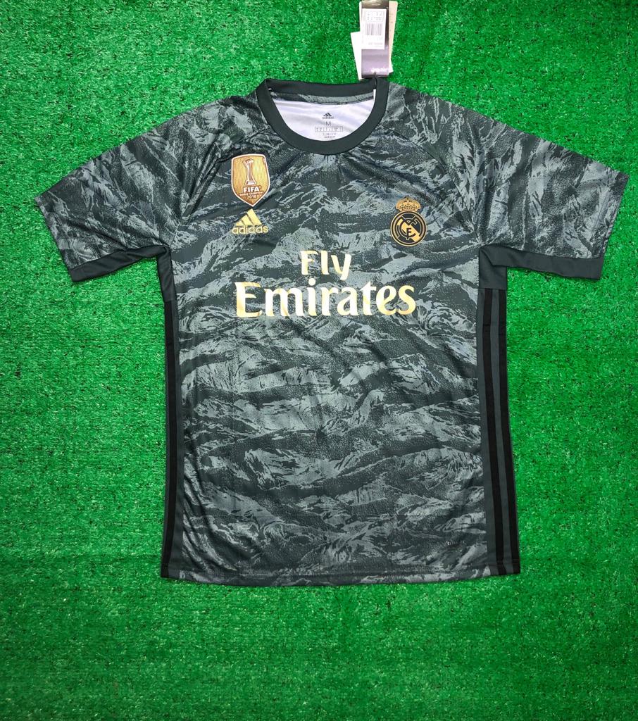 real madrid grey and green jersey