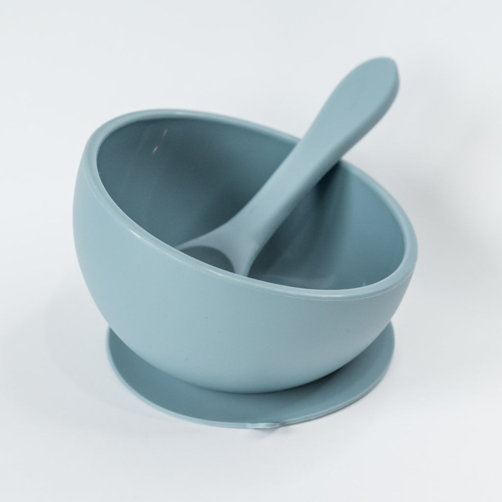 Baby Silicone Suction Bowls - Blue – Goobie Baby