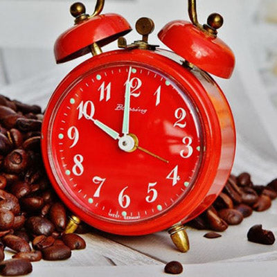 Coffee Beans with Alarm Clock