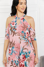 Load image into Gallery viewer, Sew In Love Full Size Fresh-Cut Flowers Cold-Shoulder Dress
