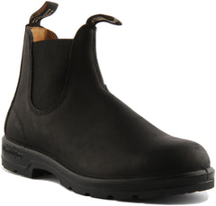 Blundstone 1917 In Black Blue Pull On Leather Work Boots