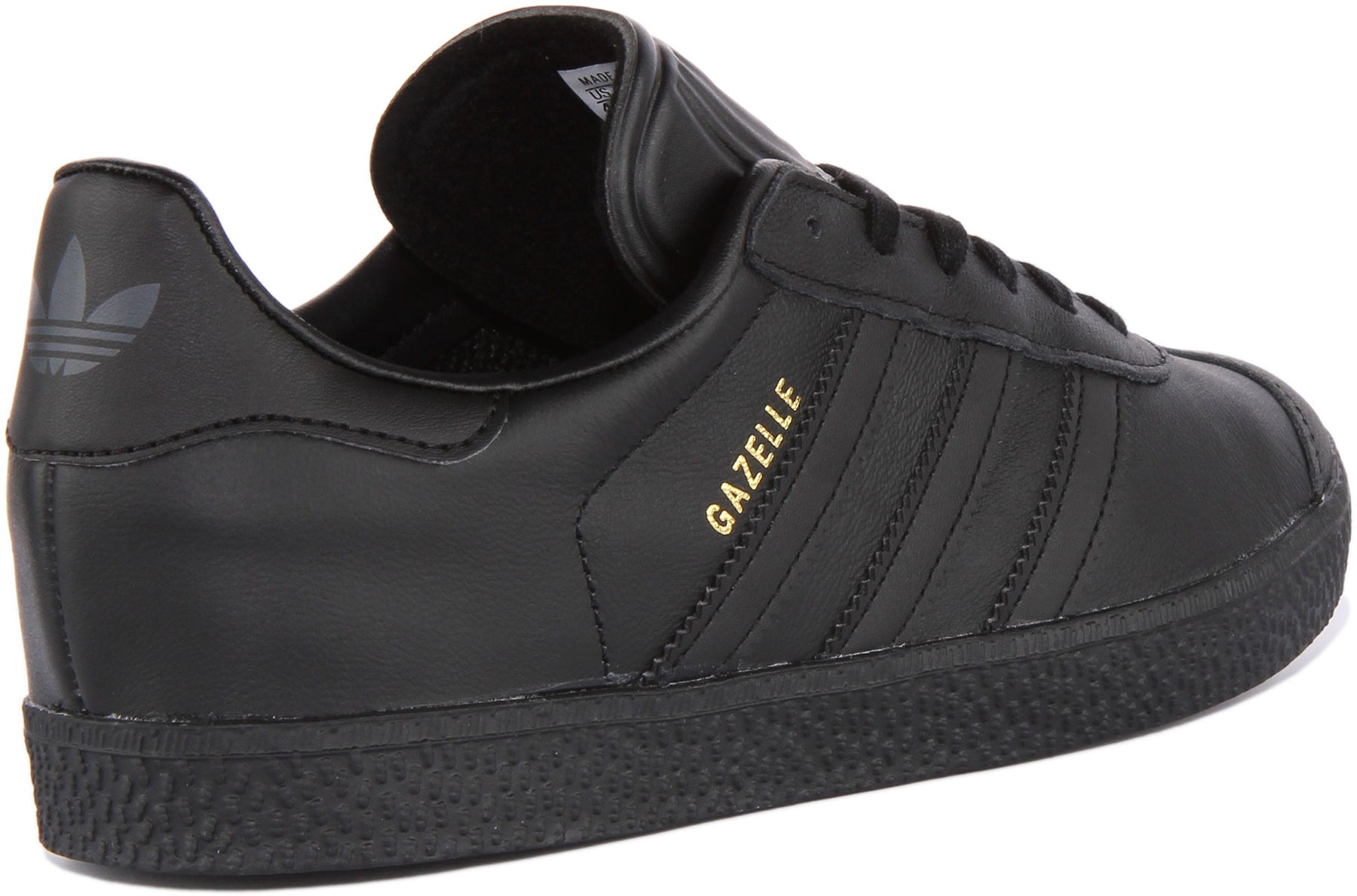 Adidas Gazelle J Black For Youth | Lace up Retro Style Trainers – 4feetshoes