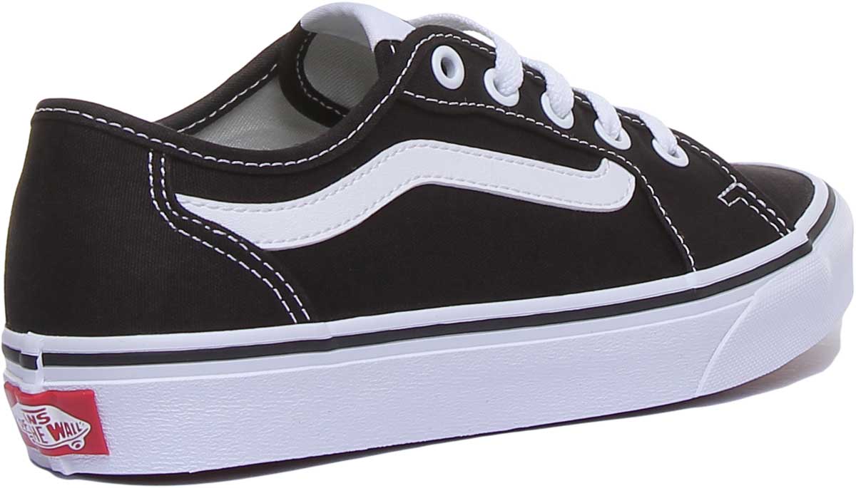 ganado varonil lanzador Vans Filmore Decon In Black White | Old Skool For Women – 4feetshoes