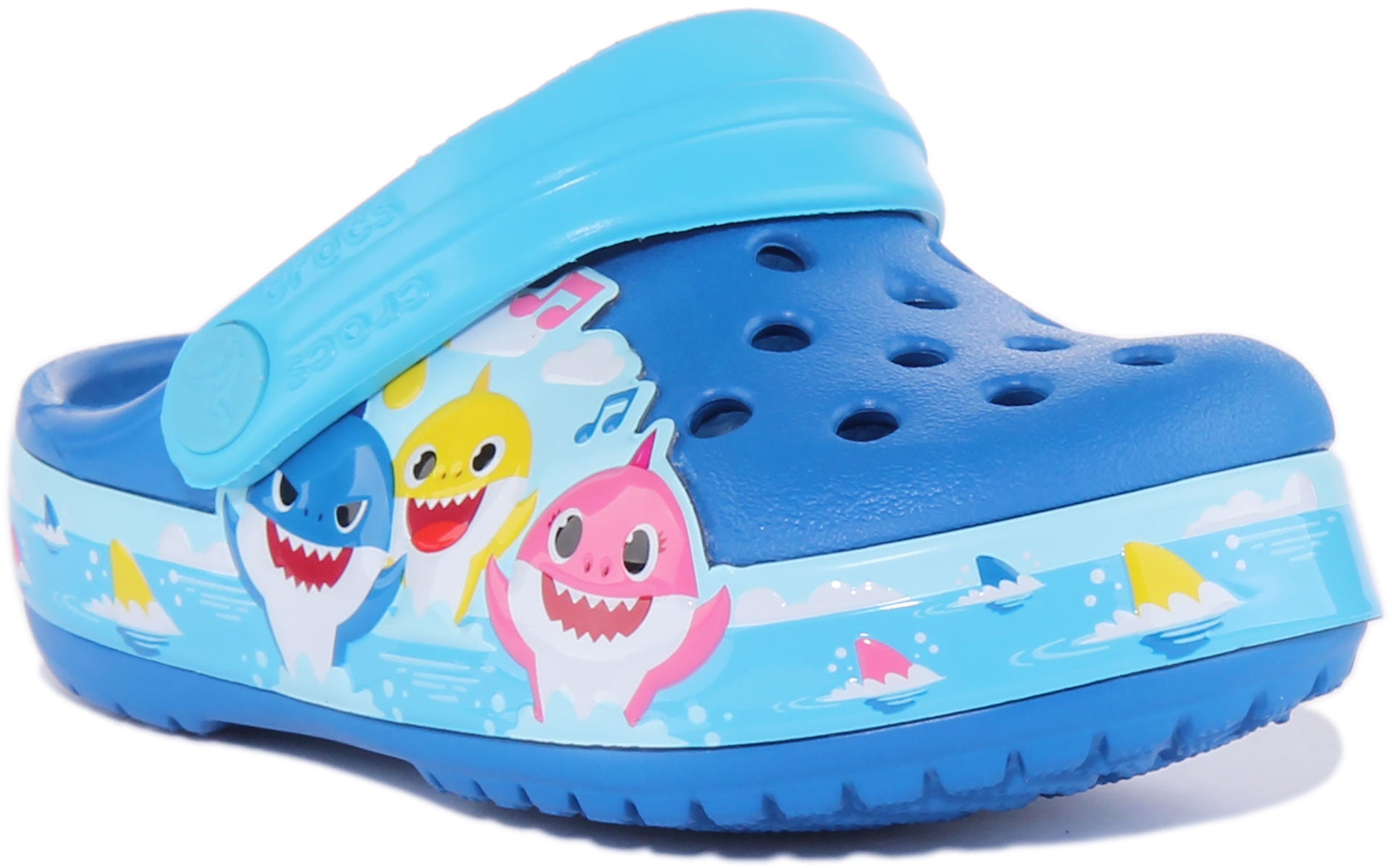 Crocs Crocband Kids Baby Sharks In Blue For Infants | Rubber Clogs ...