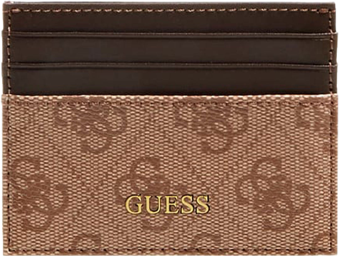  GUESS Vezzola Money Clip Card Case Brown : Clothing