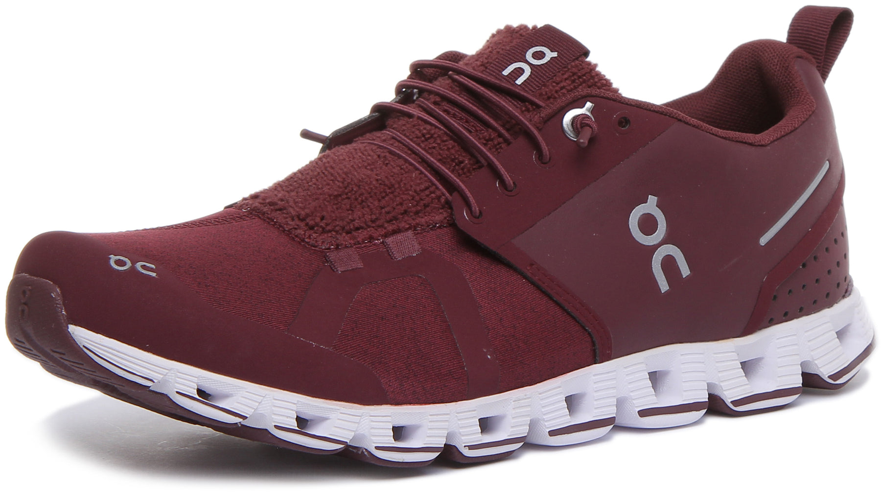 maroon on cloud shoes