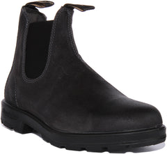 Blundstone 1917 In Black Blue Pull On Leather Work Boots